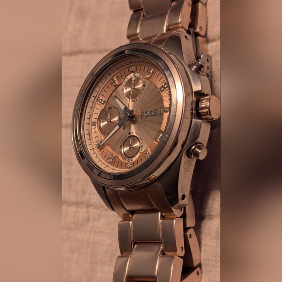 Fossil Decker Rose Gold BOYFRIEND Ladies Quartz Watch ES2915 - Picture 5 of 6